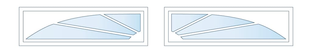 Two side-by-side framed diagrams with overlapping light-blue geometric shapes in each frame.
