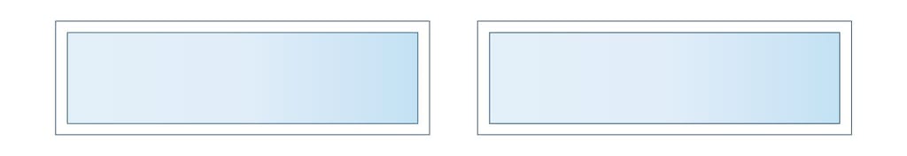 Two side-by-side light-blue content placeholders framed by double borders.