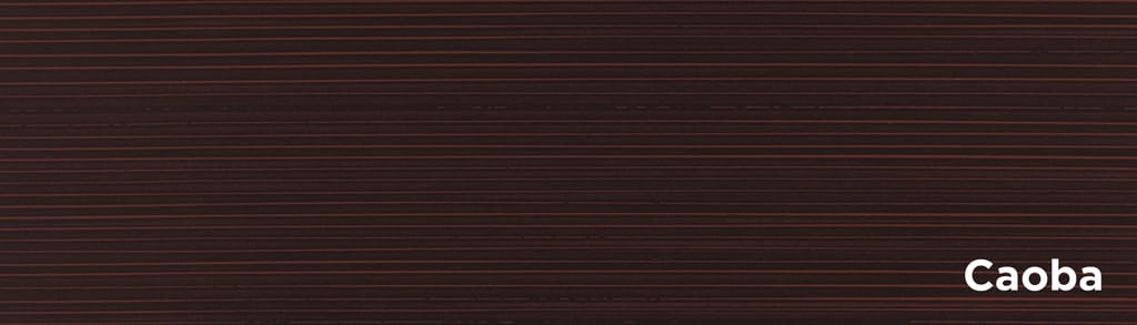 Dark reddish-brown wood grain with horizontal lines and 'Caoba' in white at bottom-right.