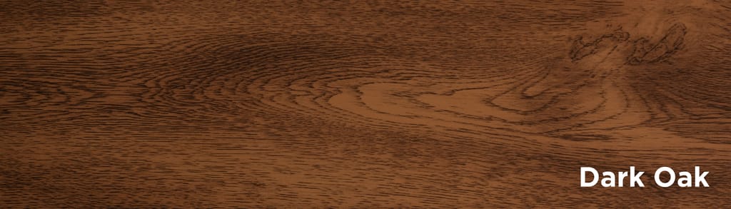 Dark oak wood grain texture with the words ‘Dark Oak’ in the lower-right corner