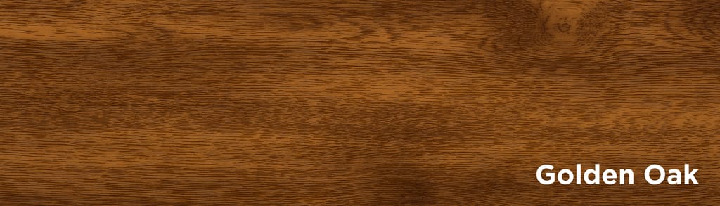 Golden Oak wood grain sample with the label 'Golden Oak' in the bottom-right corner.