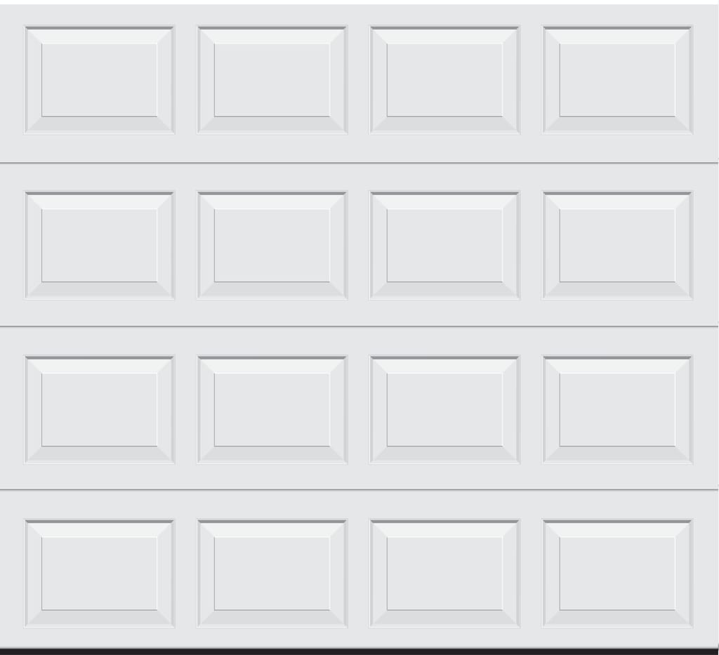 Row of white recessed-panel cabinet doors arranged in a grid on a light gray background.
